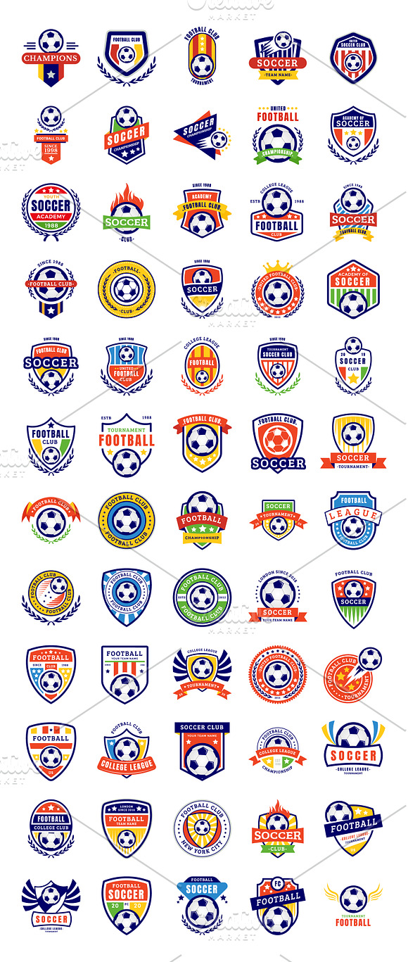 Soccer Badges in Icons - product preview 1