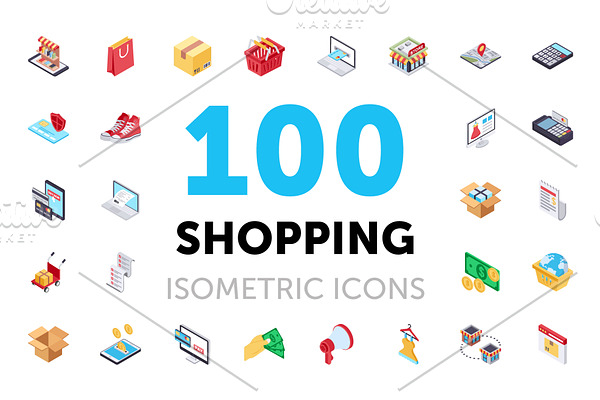 100 Shopping and Commerce Icons