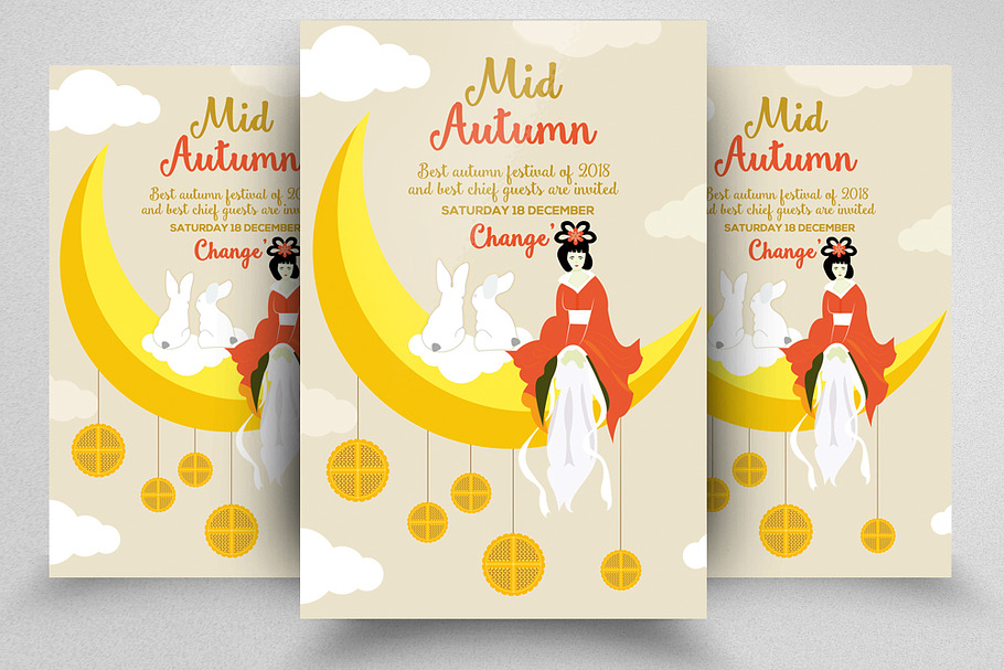 Mid Autumn Flyer Templates Vol:20