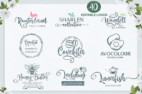 Honey Butter • Font Trio & Extras in Monogram Fonts - product preview 2