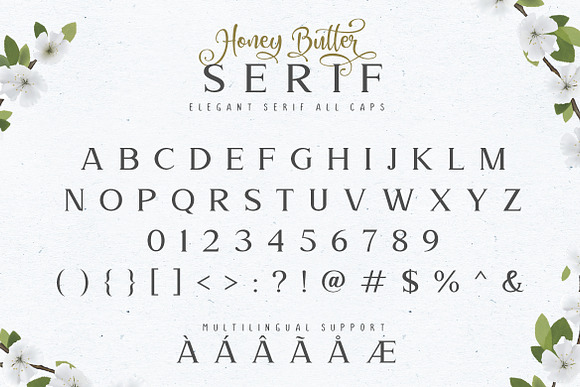 Honey Butter • Font Trio & Extras in Monogram Fonts - product preview 14
