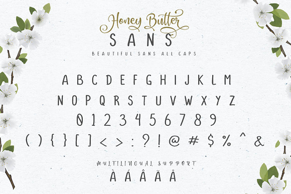 Honey Butter • Font Trio & Extras in Monogram Fonts - product preview 15