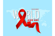 World Aids day concept. Realistic