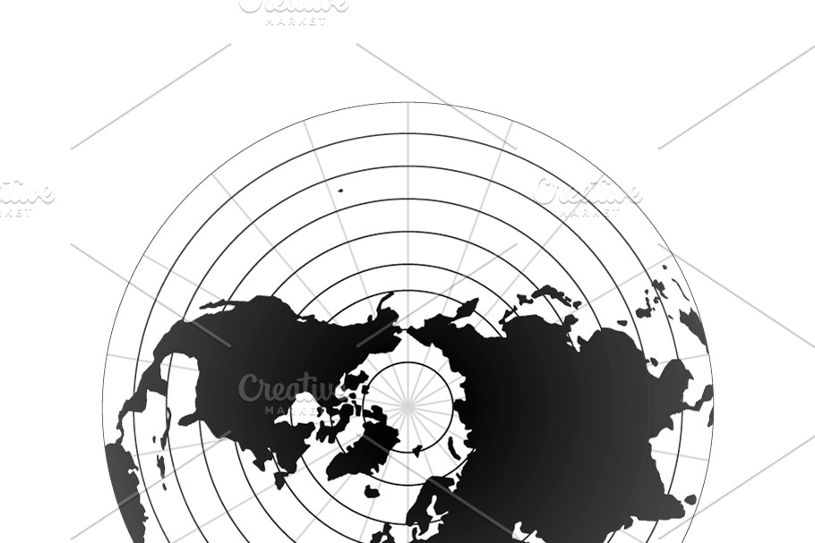 Arctic pole globe hemisphere