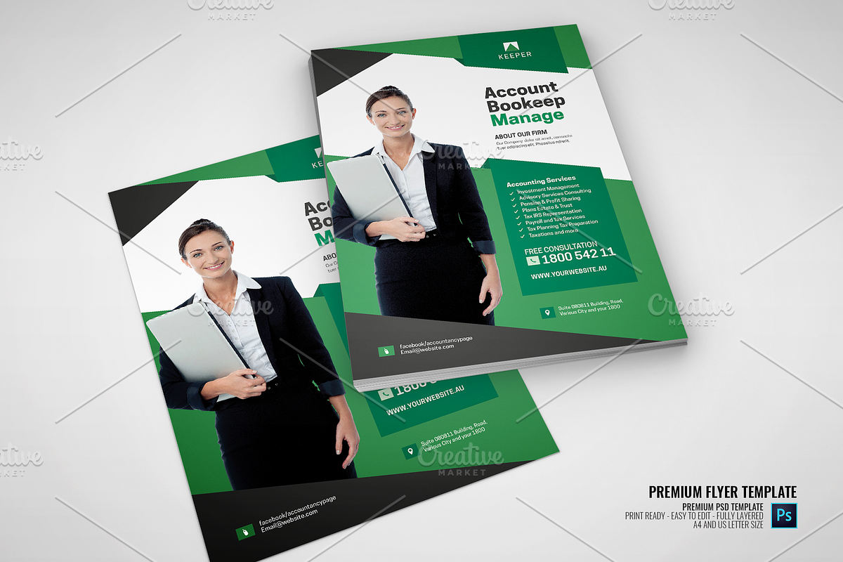Accounting and Bookkeeping Services in Flyer Templates - product preview 8