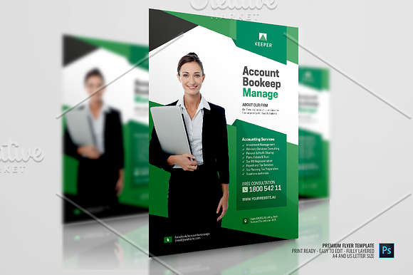 Accounting and Bookkeeping Services in Flyer Templates - product preview 1