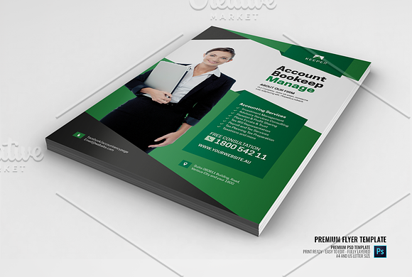 Accounting and Bookkeeping Services in Flyer Templates - product preview 2