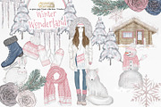 Winter wonderland clipart collection