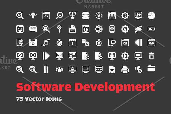 72 Software Development Vector Icons