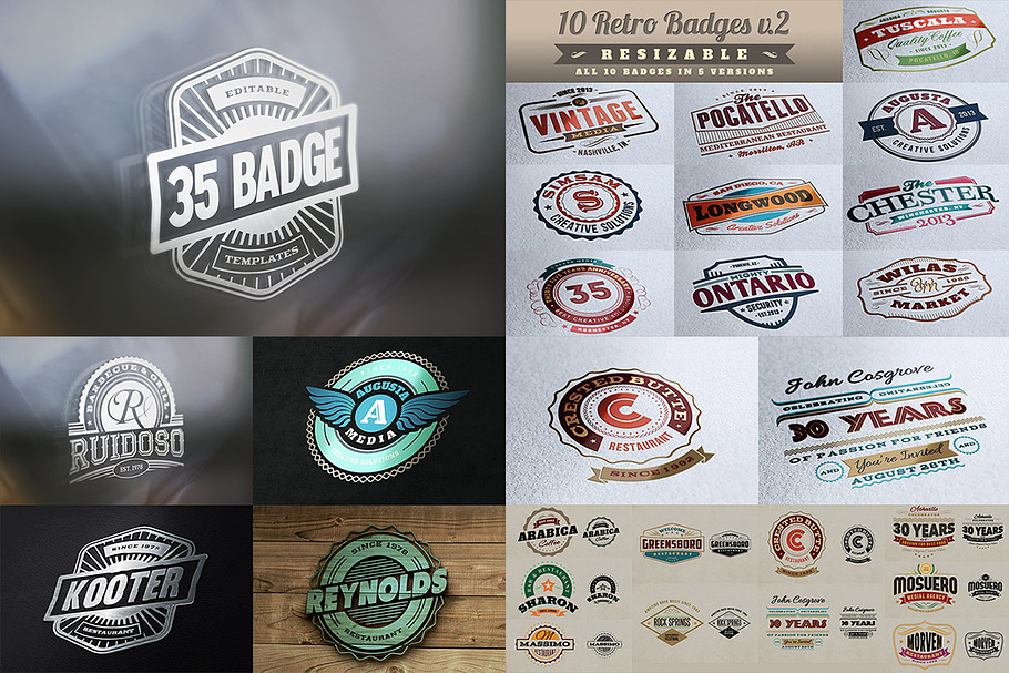 70 Logo / Badge / Insignia Templates in Logo Templates - product preview 8