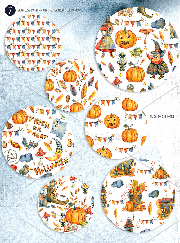 Watercolor Halloween Illustration in Illustrations - product preview 2