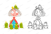 Princess and Prince Frogs Portrait
