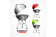 3d Bbq or Barbecue Grill Set