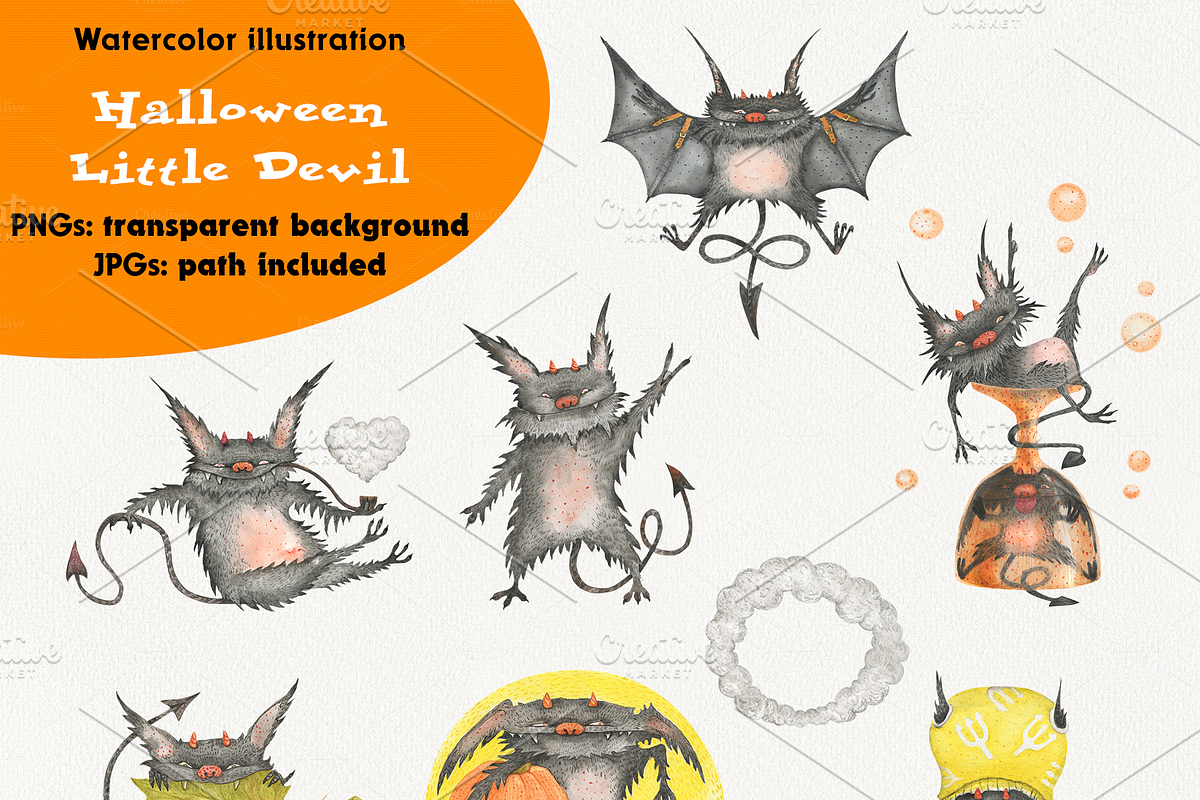 Little fluffy devils in Illustrations - product preview 8