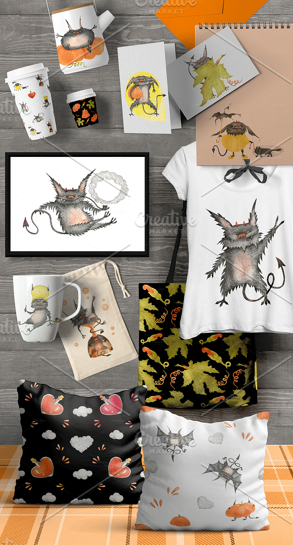 Little fluffy devils in Illustrations - product preview 5