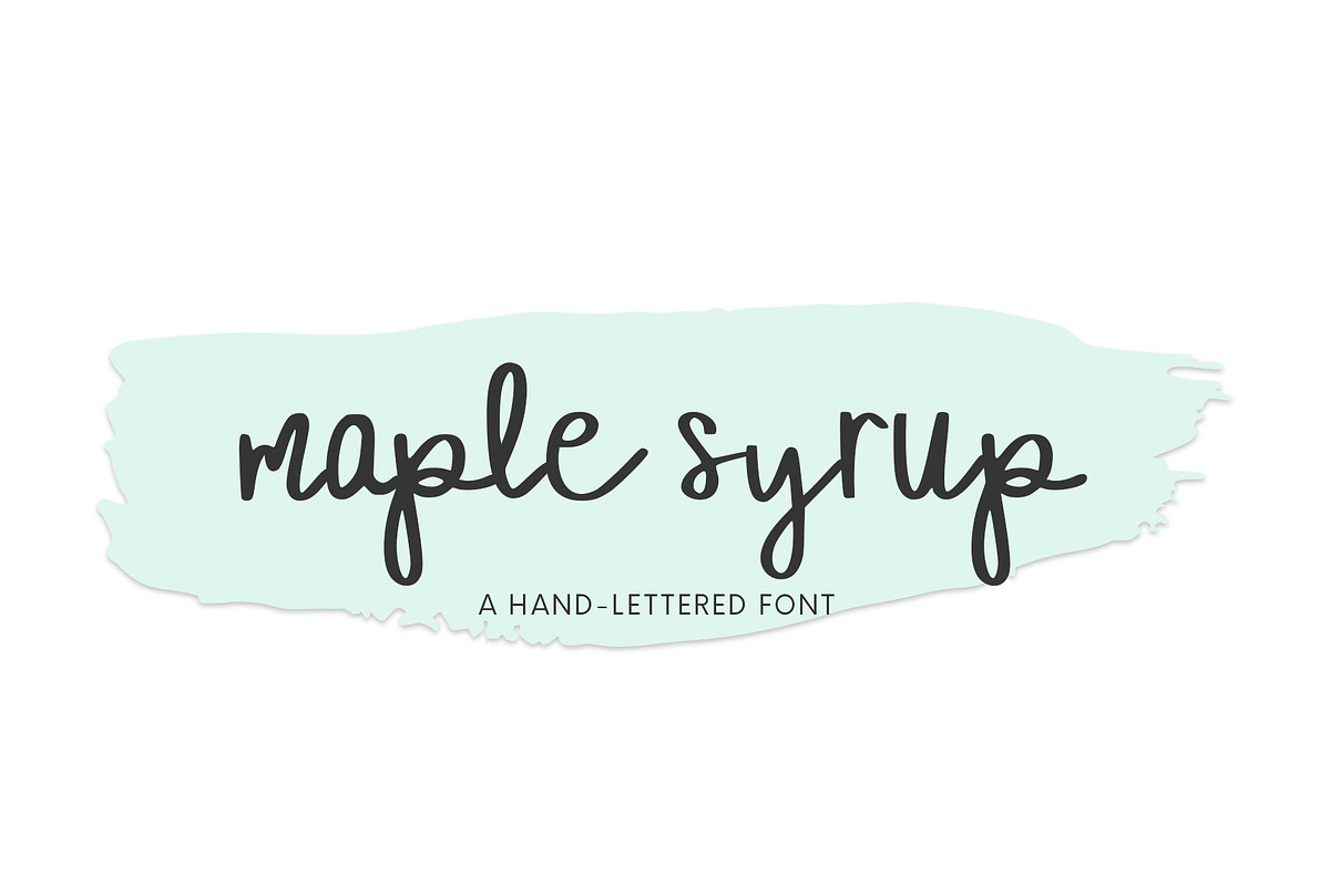 Maple Syrup, Hand-Lettered Font in Script Fonts - product preview 8