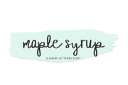 Maple Syrup, Hand-Lettered Font