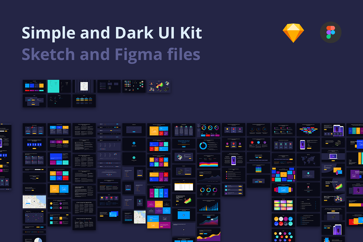 Simple and Dark UI Kit in UI Kits and Libraries - product preview 8