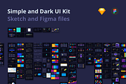 Simple and Dark UI Kit