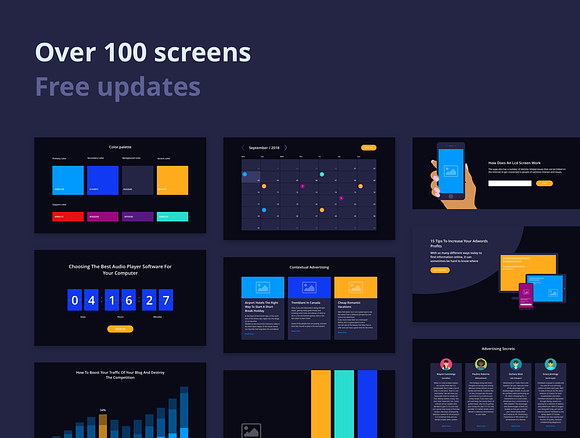 Simple and Dark UI Kit in UI Kits and Libraries - product preview 2