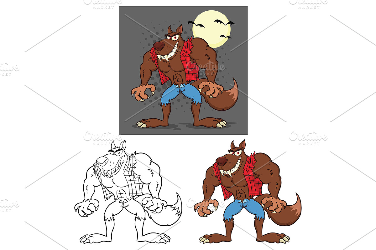 Angry Werewolf Collection in Illustrations - product preview 8