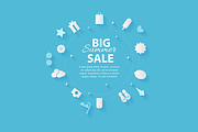 Big summer sale vector template