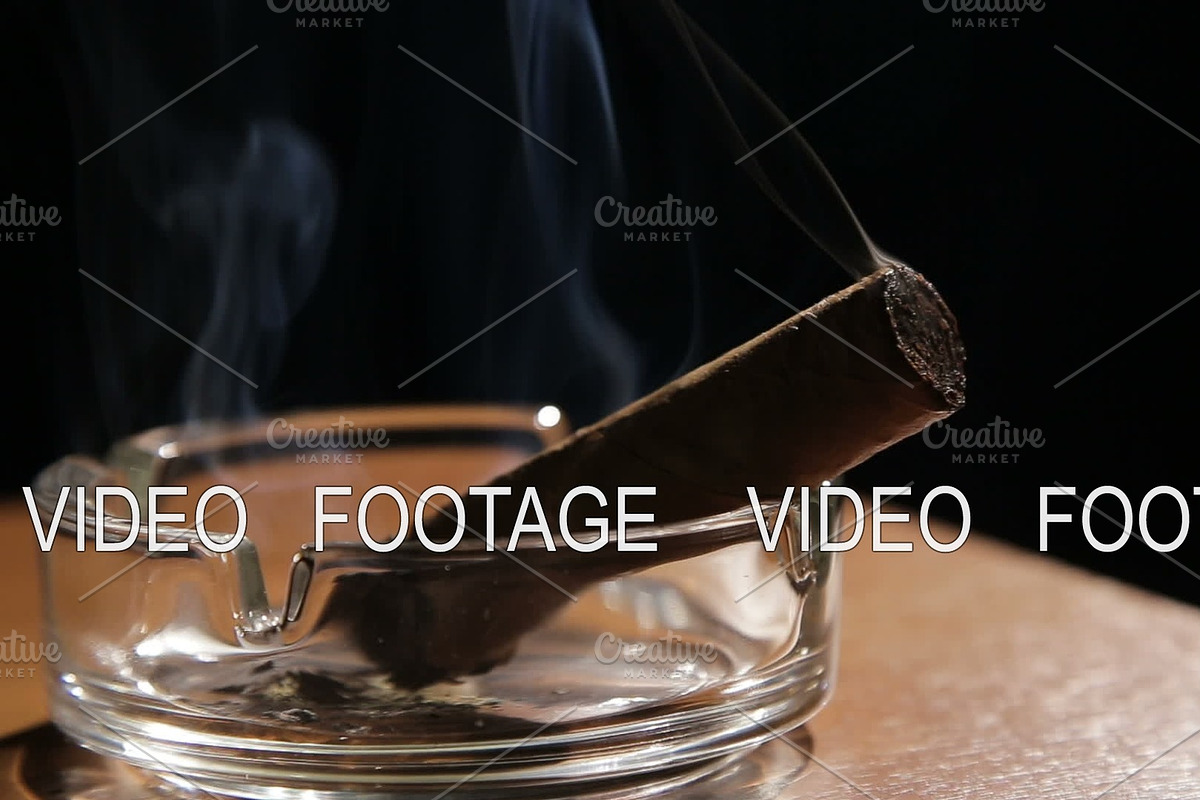 Smoking cigar in an ashtray. in Graphics - product preview 8