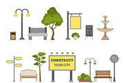 City landscape design object set