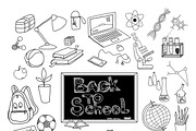 Back to school doodle poster