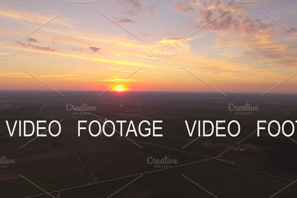 Sunset in the countryside.Aerial in Graphics - product preview 8