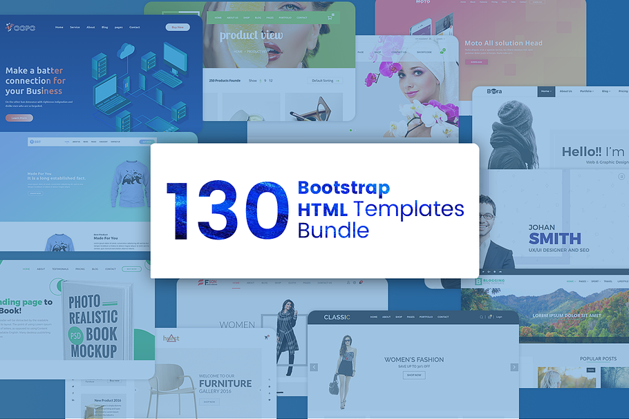 130 Pro Bootstrap Templates Bundle in Bootstrap Themes - product preview 8