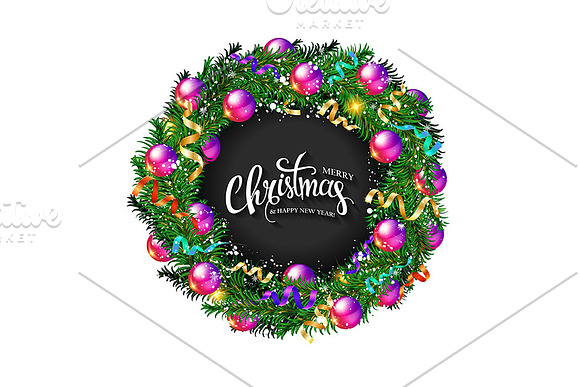 3 Christmas wreaths in Graphics - product preview 2