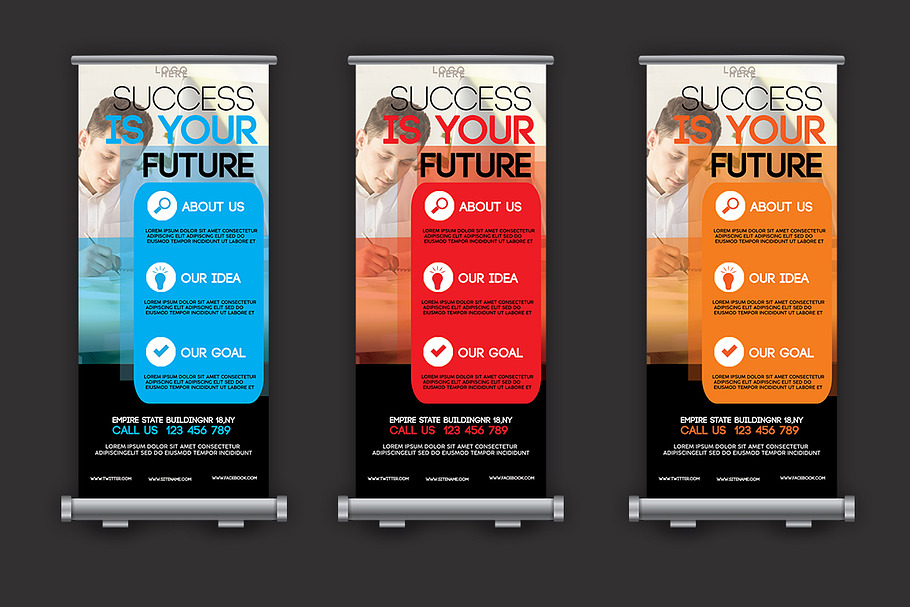 Business Roll Up Banner  in Flyer Templates - product preview 8