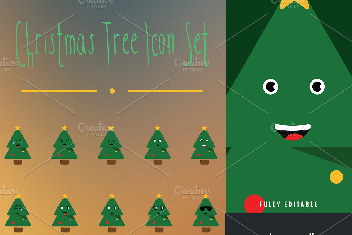 Christmas Tree Icon Set in Icons - product preview 8