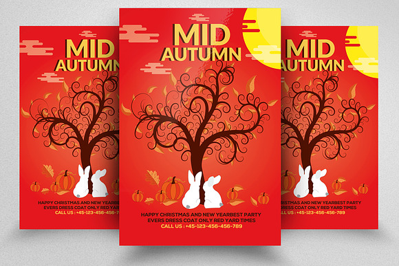 10 Mid Autumn Flyers Bundle Vol:01 in Flyer Templates - product preview 4