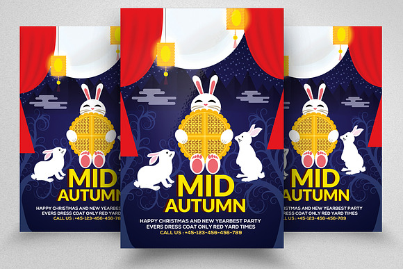 10 Mid Autumn Flyers Bundle Vol:01 in Flyer Templates - product preview 5