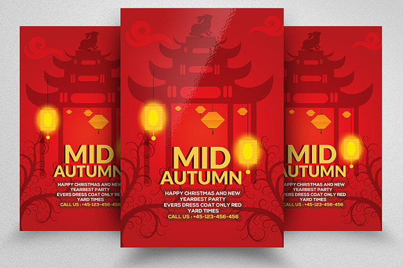 10 Mid Autumn Flyers Bundle Vol:01 in Flyer Templates - product preview 6
