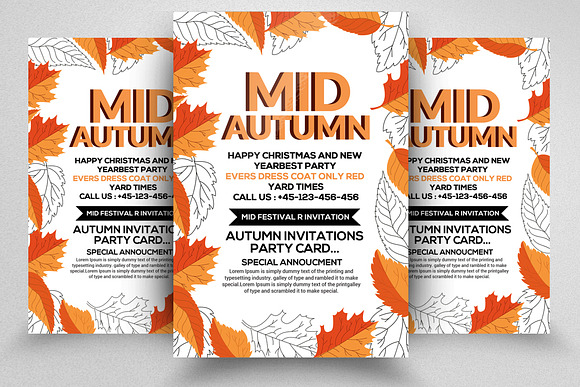 10 Mid Autumn Flyers Bundle Vol:01 in Flyer Templates - product preview 7