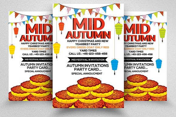 10 Mid Autumn Flyers Bundle Vol:01 in Flyer Templates - product preview 8