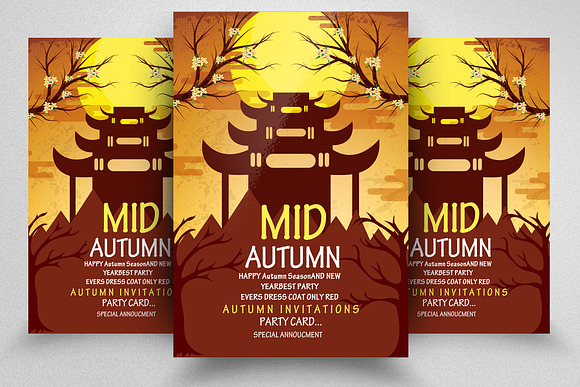 10 Mid Autumn Flyers Bundle Vol:01 in Flyer Templates - product preview 10