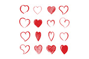 love hearts shapes. decorative
