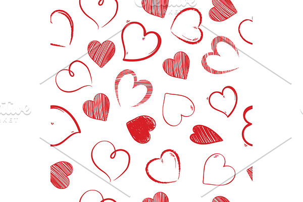 love hearts sealess pattern
