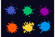 colored ink splash. paint splashing