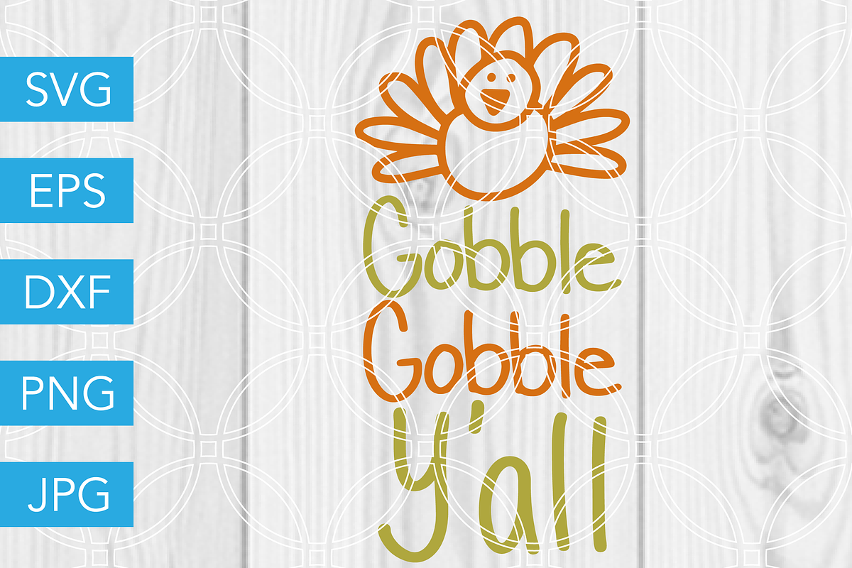 Gobble Gobble Yall SVG Cut File in Illustrations - product preview 8