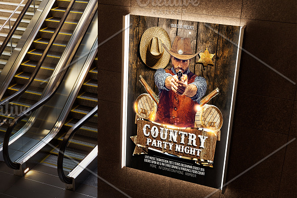 Country Party Night in Flyer Templates - product preview 1