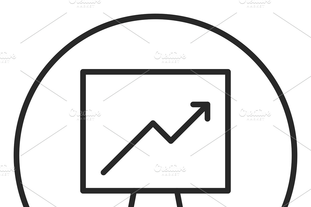 Graph stroke icon, logo illustration in Illustrations - product preview 8