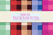 5 Seamless Plaid Pattern in EPS