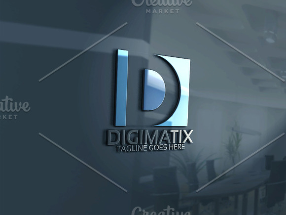 Digital D Letter  in Logo Templates - product preview 1