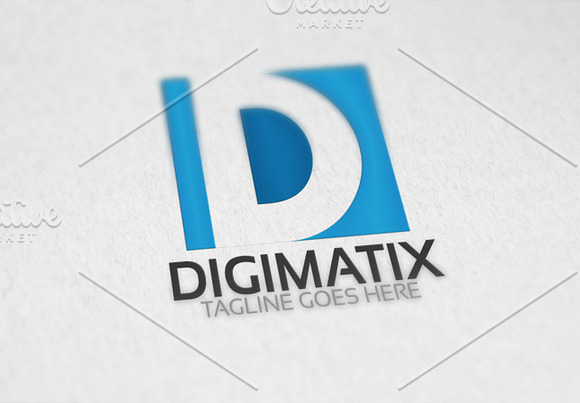 Digital D Letter  in Logo Templates - product preview 2