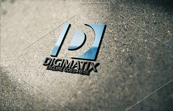Digital D Letter  in Logo Templates - product preview 3